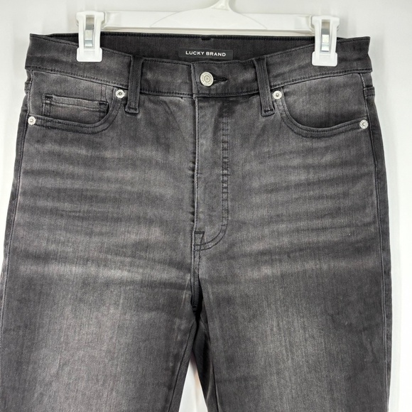 Lucky Brand Womens Size 30 Uni Fit 4 Skinny Ankle Jeans Charcoal Gray Denim - Picture 2 of 9